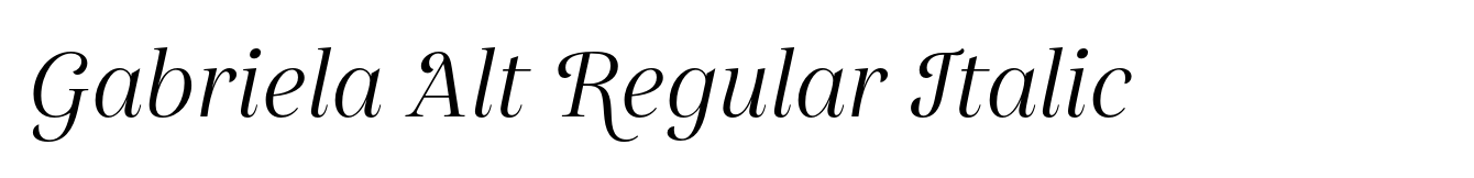 Gabriela Alt Regular Italic
